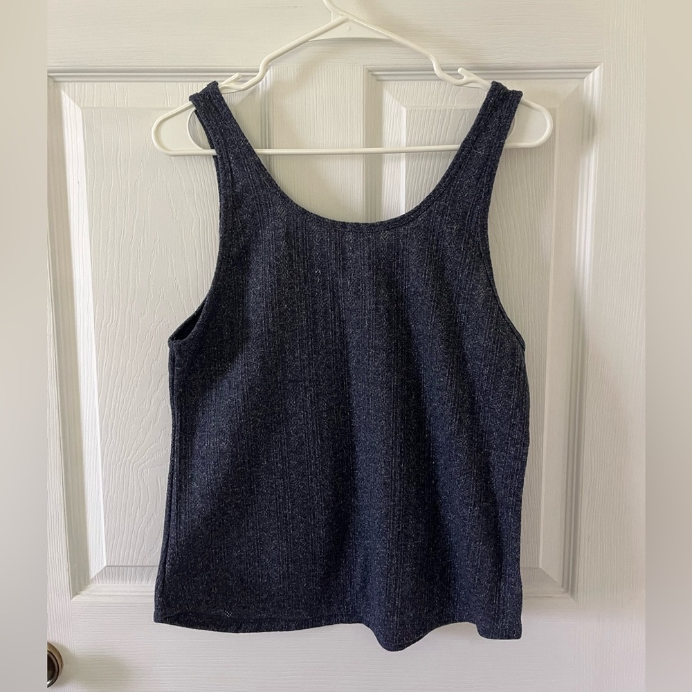 Live to Lounge Classic Navy Ribbed Tank Top - Picture 2 of 5